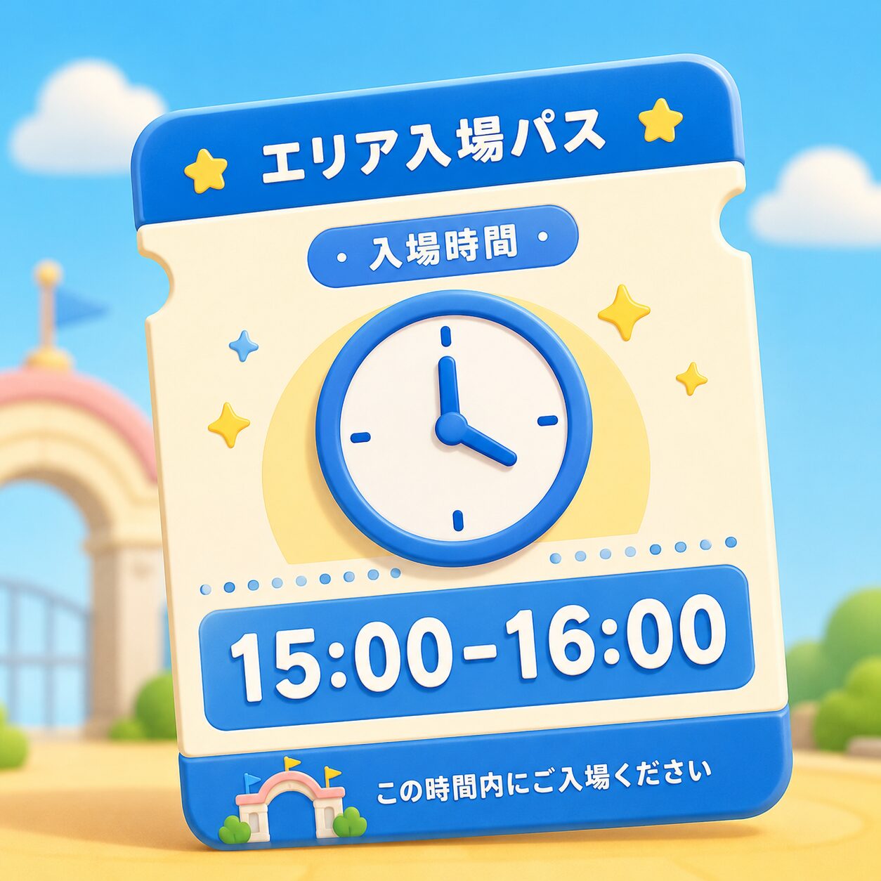 時間指定で入場